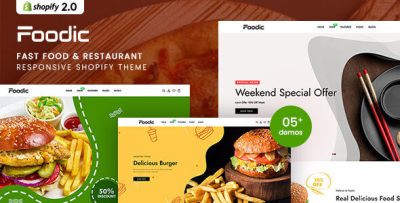 Foodic - Fast Food & Restaurant Responsive Shopify 2.0 Theme