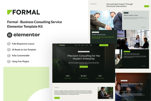 Formal - Business Consulting Service Elementor Template Kit Formal - Business Consulting Service Elementor Template Kit