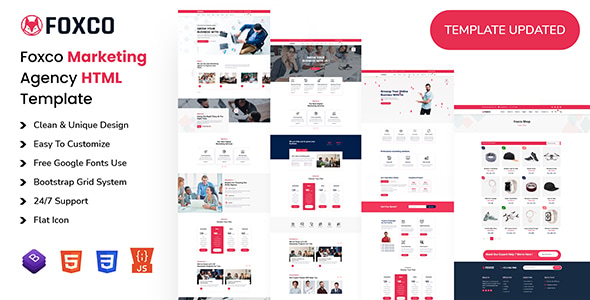 Foxco - Marketing Agency Html Template Foxco - Marketing Agency Html Template