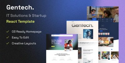 Gentech - IT Solutions & Startup React Template