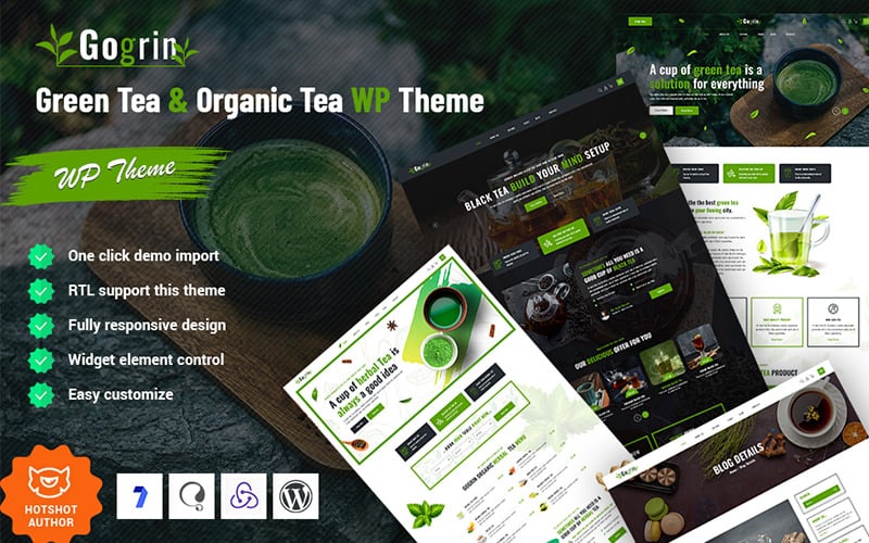 Gogrin - Green Tea and Organic Tea WordPress Theme Gogrin - Green Tea and Organic Tea WordPress Theme