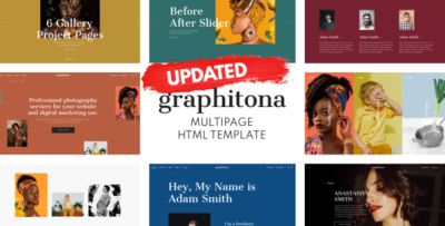 Graphitona - Creative and Aesthetic Photographer Multipage HTML Template with Photo Sharing