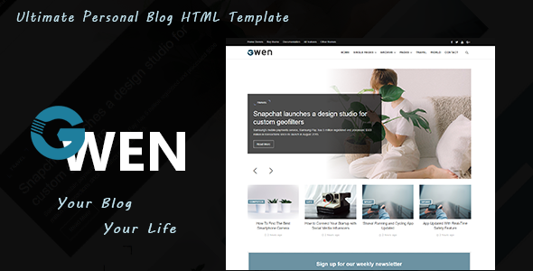 Gwen - Ultimate HTML Blog Template Gwen - Ultimate HTML Blog Template