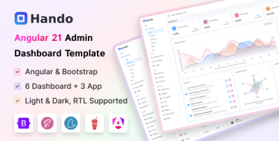 Hando - Angular Admin Dashboard Template