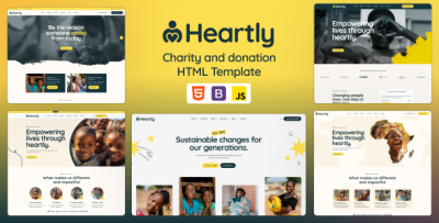 Heartly - Fundraising & Charity HTML Template
