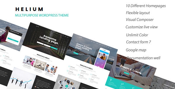 Helium - 10 in 1 Marketing WordPress Theme Helium - 10 in 1 Marketing WordPress Theme