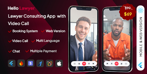 Hello Lawyer - Video Call Lawyer Booking Consulting Appointment Timeslot with Firebase Hello Lawyer - Video Call Lawyer Booking Consulting Appointment Timeslot with Firebase