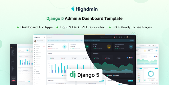 Highdmin - Django Admin & Dashboard Template Highdmin - Django Admin & Dashboard Template