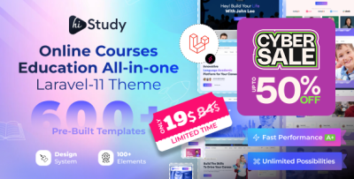 HiStudy - Online Courses & Education Laravel 11 Template