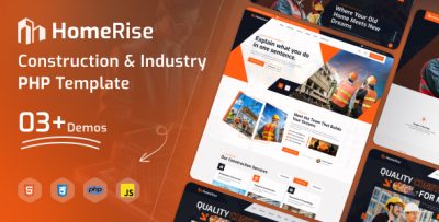 HomeRise - Construction & Industry PHP  Template