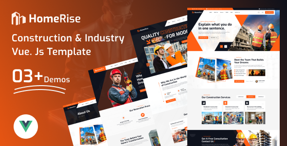 HomeRise - Construction & Industry Vue JS Template HomeRise - Construction & Industry Vue JS Template