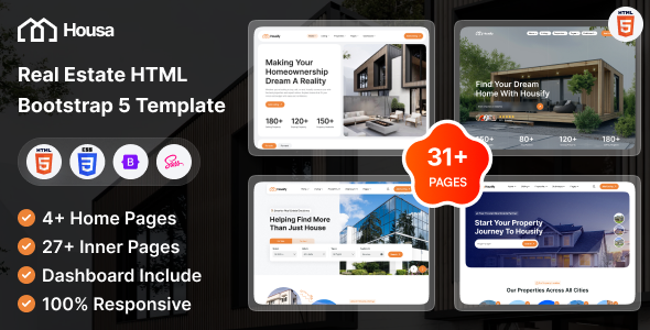 Housa - Creative Real Estate HTML Bootstrap 5 Template Housa - Creative Real Estate HTML Bootstrap 5 Template