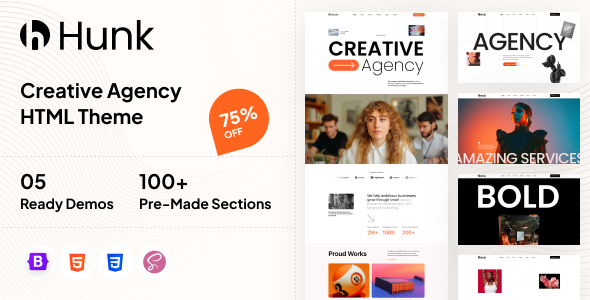 Hunk - Digital Agency & Portfolio HTML Template Hunk - Digital Agency & Portfolio HTML Template