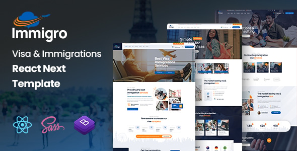 Immigro - Visa & Immigration Services React NextJs Template Immigro - Visa & Immigration Services React NextJs Template