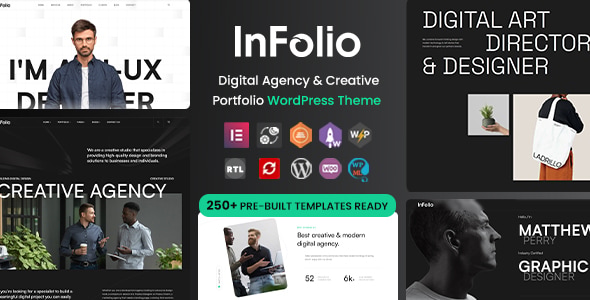 Infolio - Digital Agency & Creative Portfolio WordPress Elementor Theme Infolio - Digital Agency & Creative Portfolio WordPress Elementor Theme