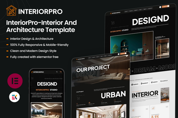 Interiorpro - Interior & Architecture Elementor Template Kit Interiorpro - Interior & Architecture Elementor Template Kit