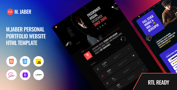 Jaber - Personal Portfolio HTML Template Jaber - Personal Portfolio HTML Template
