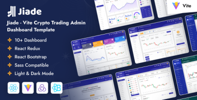 Jiade - Vite Crypto Trading Admin Dashboard Template
