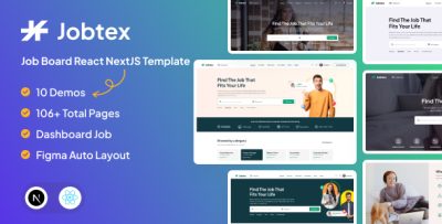 Jobtex - Job Board React NextJS Template