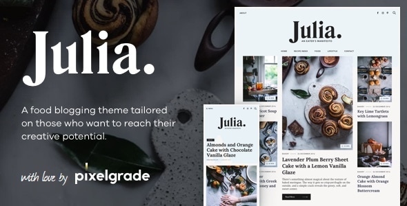 Julia – A Steady Food Blog WordPress Theme Julia – A Steady Food Blog WordPress Theme