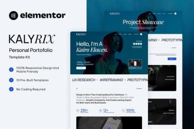 Kalyrix - Personal Portfolio Elementor Template Kit