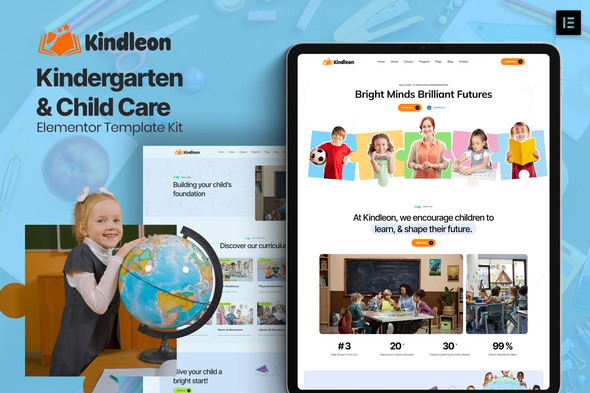 Kindleon - Kindergarten & Child Care Elementor Template Kit Kindleon - Kindergarten & Child Care Elementor Template Kit