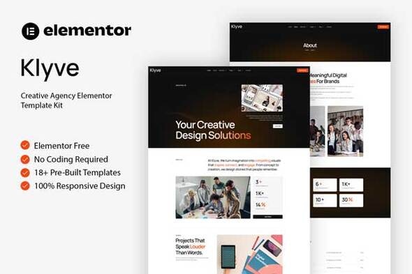Klyve - Creative Agency Elementor Template Kit Klyve - Creative Agency Elementor Template Kit