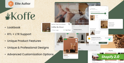 Koffe - Coffee and Equipment eCommerce Shopify Theme