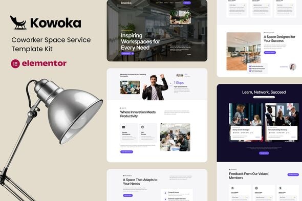 Kowoka - Coworking Space Rent Elementor Kit Kowoka - Coworking Space Rent Elementor Kit