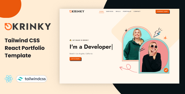 Krinky – Tailwind CSS React Portfolio Template Krinky – Tailwind CSS React Portfolio Template