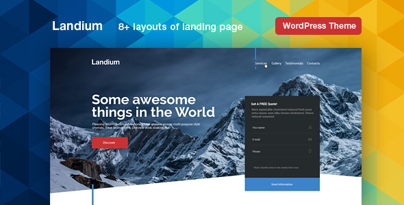 Landium - APP Landing Page WordPress Theme Landium - APP Landing Page WordPress Theme
