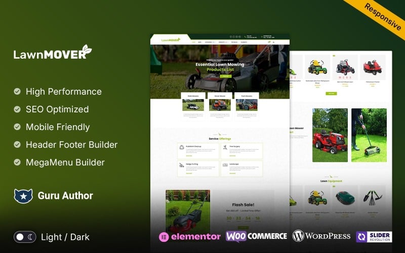 LawnMover - Lawn Mowing and Garden Care Services Theme LawnMover - Lawn Mowing and Garden Care Services Theme