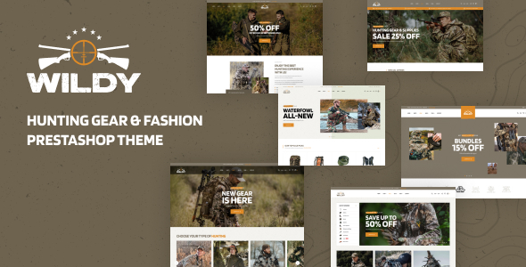 Leo Wildy Elementor - Hunting Gear & Fashion Prestashop Theme Leo Wildy Elementor - Hunting Gear & Fashion Prestashop Theme