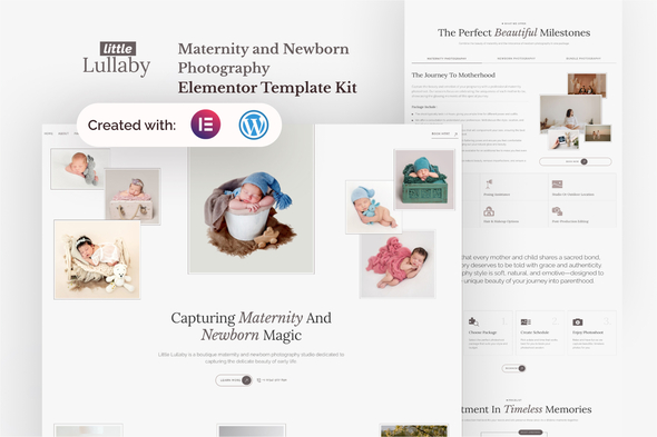 Lullaby - Maternity & Newborn Photography Elementor Template Kit Lullaby - Maternity & Newborn Photography Elementor Template Kit