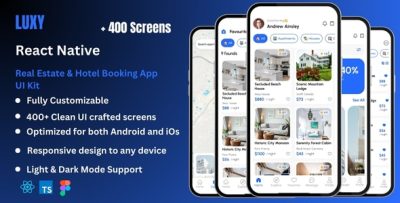 Luxy - Real Estate & Hotel Booking React Native Expo Ui Kit