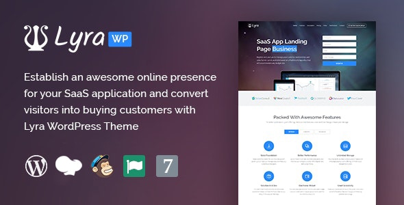 Lyra - WordPress SaaS App Landing Page Lyra - WordPress SaaS App Landing Page