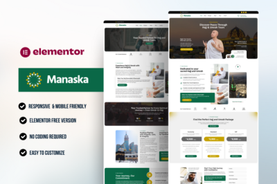 Manaska - Hajj & Umrah Tour Agency Elementor Template Kit