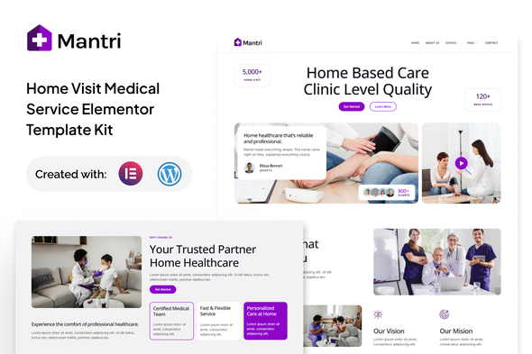 Mantri - Home Visit Medical Service Elementor Template Kit Mantri - Home Visit Medical Service Elementor Template Kit