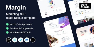 Margin | Marketing SEO Next.js React Template + Headless WordPress