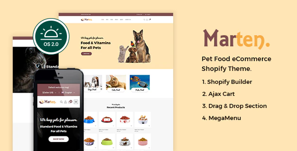 Marten - Pet Food, Pet Shop, Animal Care Shopify Theme Marten - Pet Food, Pet Shop, Animal Care Shopify Theme