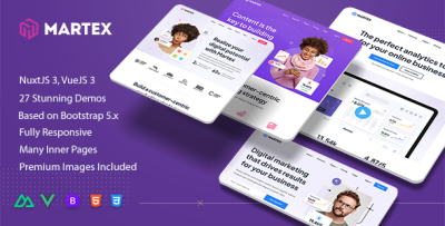 Martex - Software, SaaS & Startup NuxtJS 3 Template