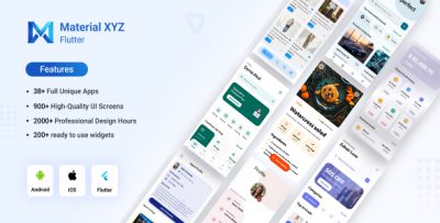 Material XYZ - Mega Flutter UI Kit & 23+ Complete Premium App Templates | Material 3
