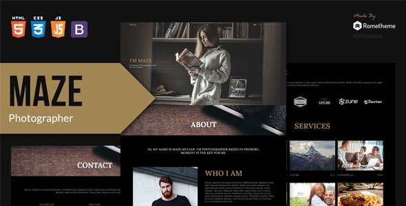 MAZE - Photography Portfolio HTML Template MAZE - Photography Portfolio HTML Template