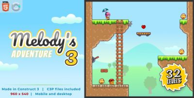 Melody's Adventure 3 - HTML5 Platform game