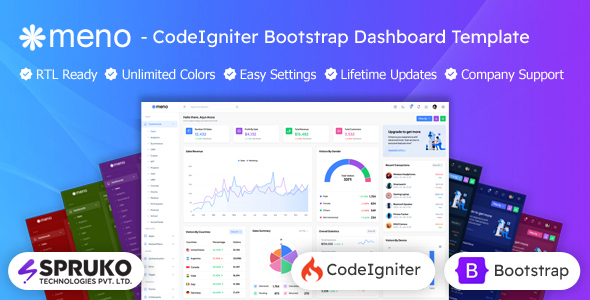 Meno - Bootstrap Dashboard Codeigniter Admin Panel Template Meno - Bootstrap Dashboard Codeigniter Admin Panel Template
