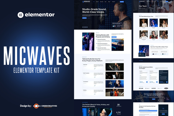 Micwaves - Voice Over Services Elementor Pro Template Kit Micwaves - Voice Over Services Elementor Pro Template Kit