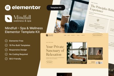Mindfull - Spa & Wellness Elementor Template Kit