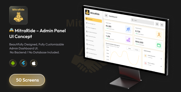 MitraRide Admin Panel - Taxi Booking Flutter Web UI Template MitraRide Admin Panel - Taxi Booking Flutter Web UI Template