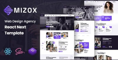 Mizox - Web Design Agency React NextJs Template