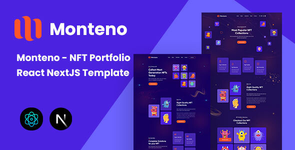 Monteno - NFT Portfolio React NextJS Template Monteno - NFT Portfolio React NextJS Template